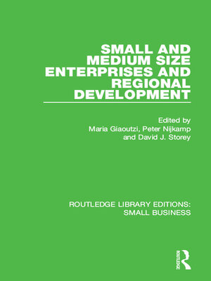 cover image of Small and Medium Size Enterprises and Regional Development